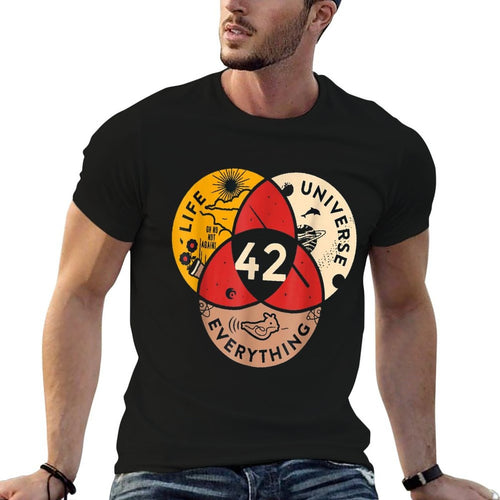 42 Answer To Life Universe And Everything Science Vintage  High-quality Stitching T-Shirt