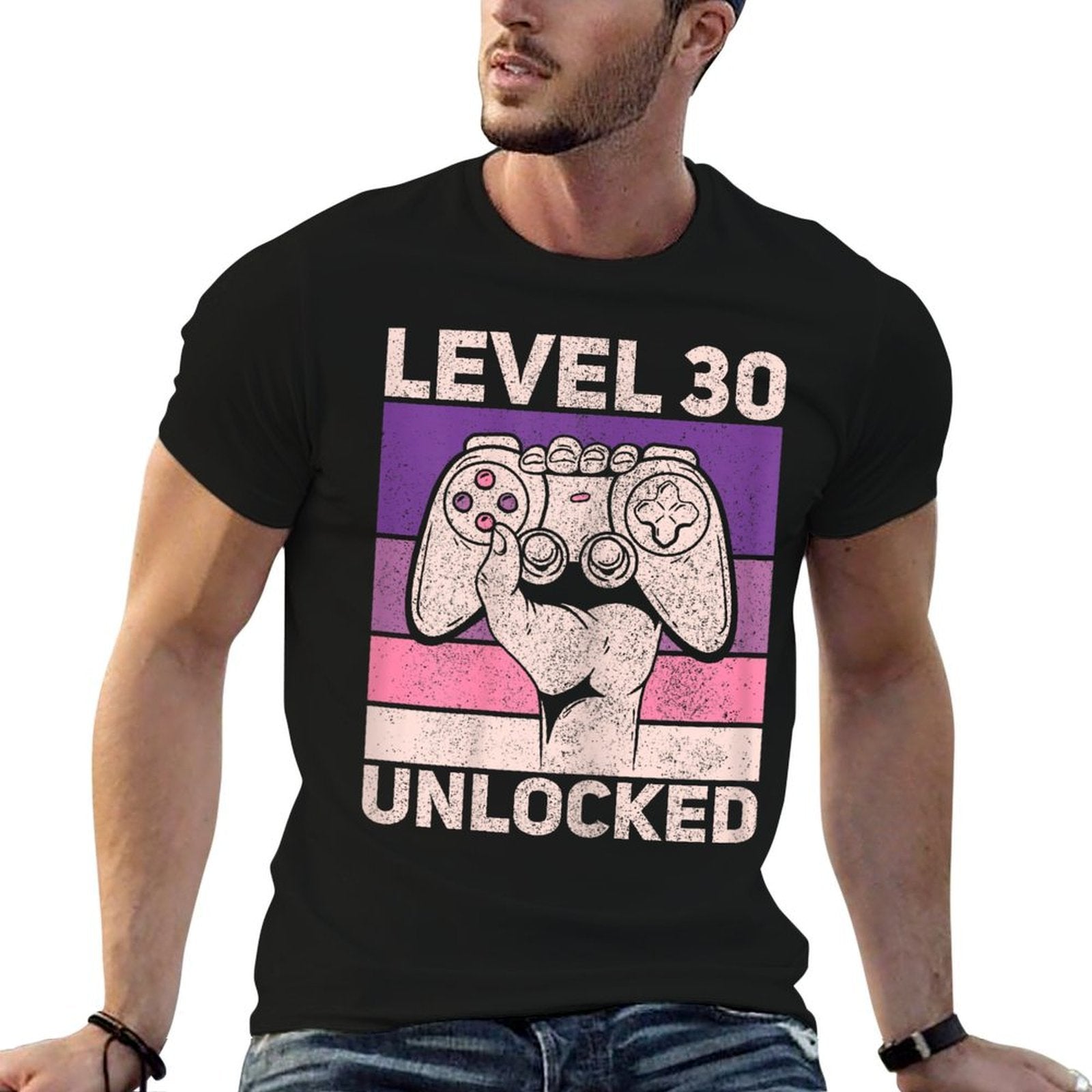 Level 30 Unlocked 30 Year Old Gamer Video Game 30th Birthday  Odor-resistant T-Shirt