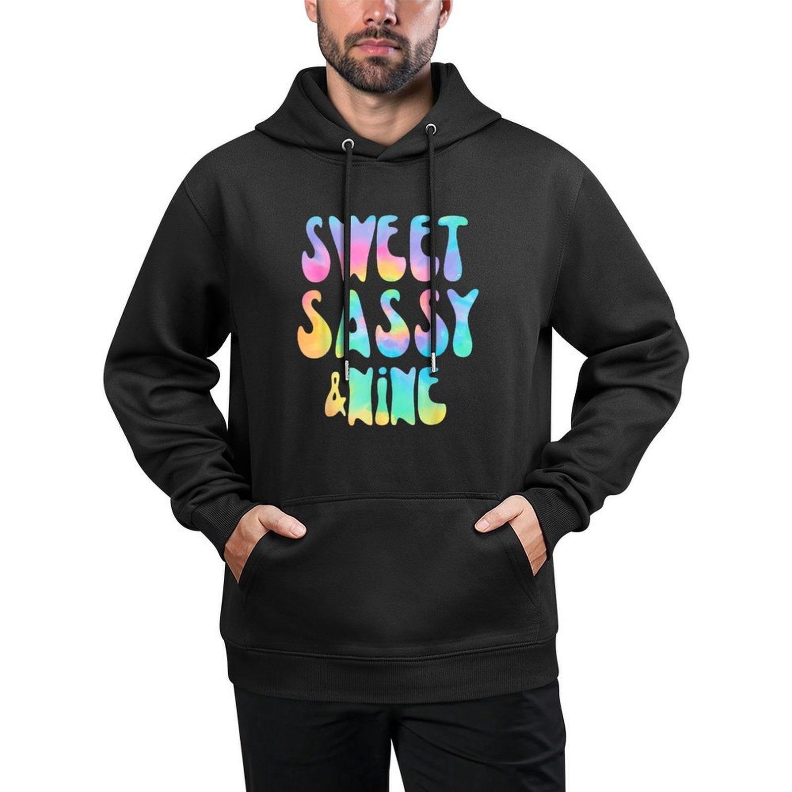 Sweet Sassy & Nine Tie Dye 9 Year Old 9th Birthday Girl Colorfast Hoodie