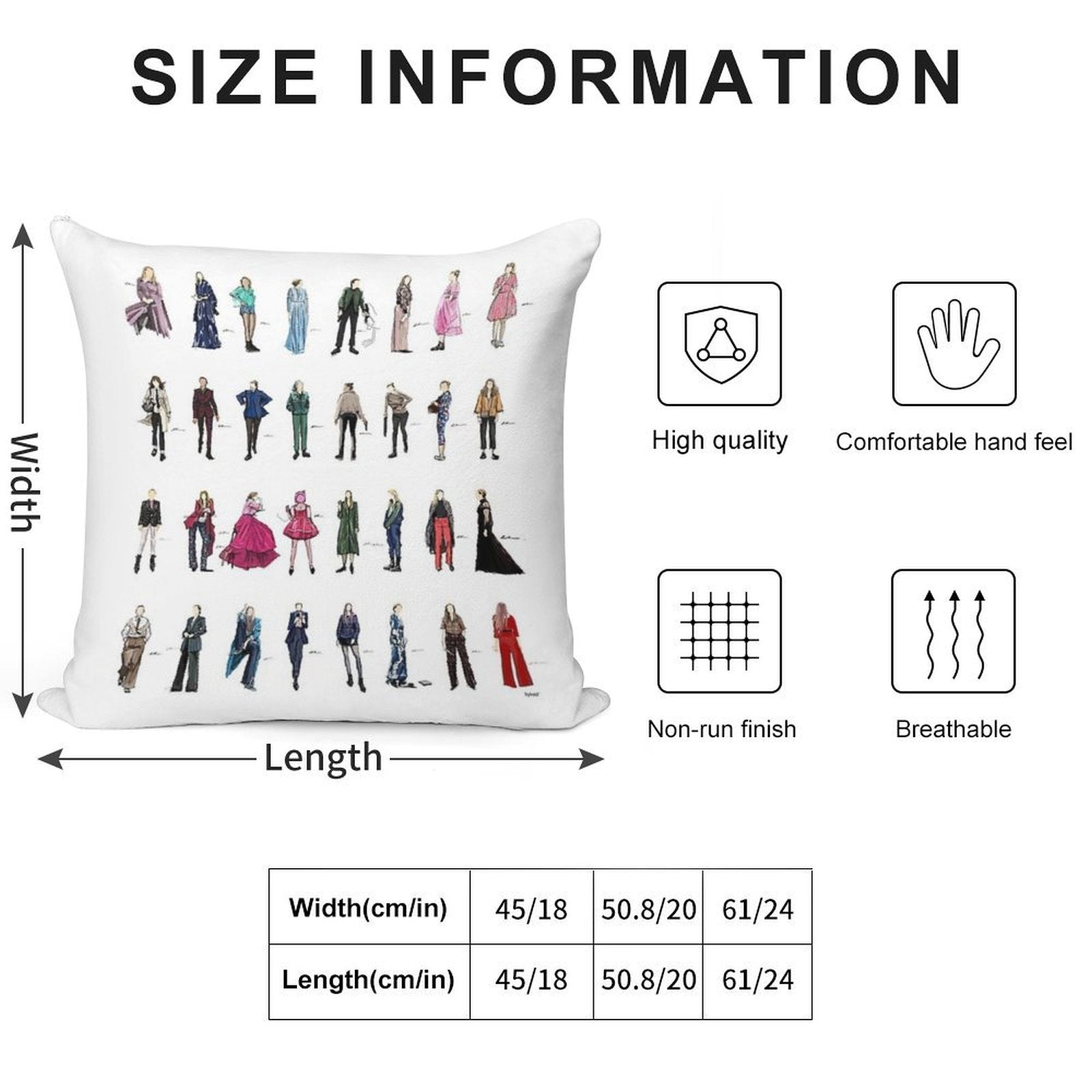 Killing Eve Villanelle Fashion Looks Version3.1 Soft Shrink-Resistant Throw Pillow