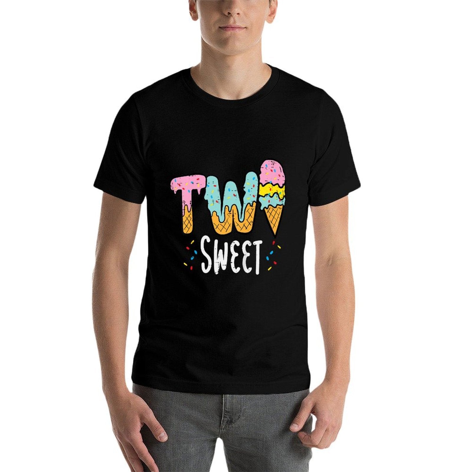 Kids 2nd Birthday Ice Cream Two Sweet Girls Boys Kids Toddler  Eco-friendly Material T-Shirt