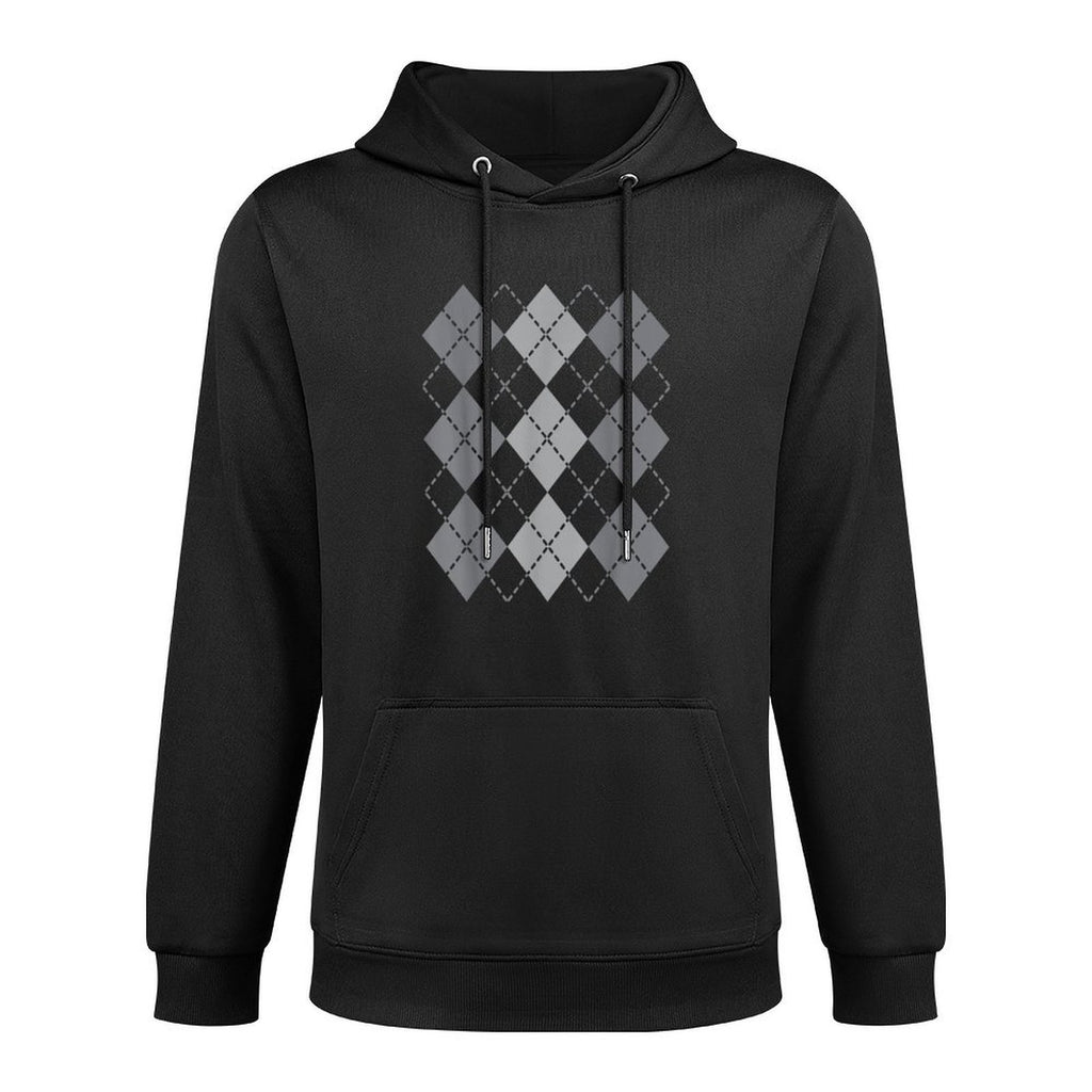 Preppy Plaid Argyle Stylish  Fun Faux Sweater Design Pilling-Resistant Hoodie