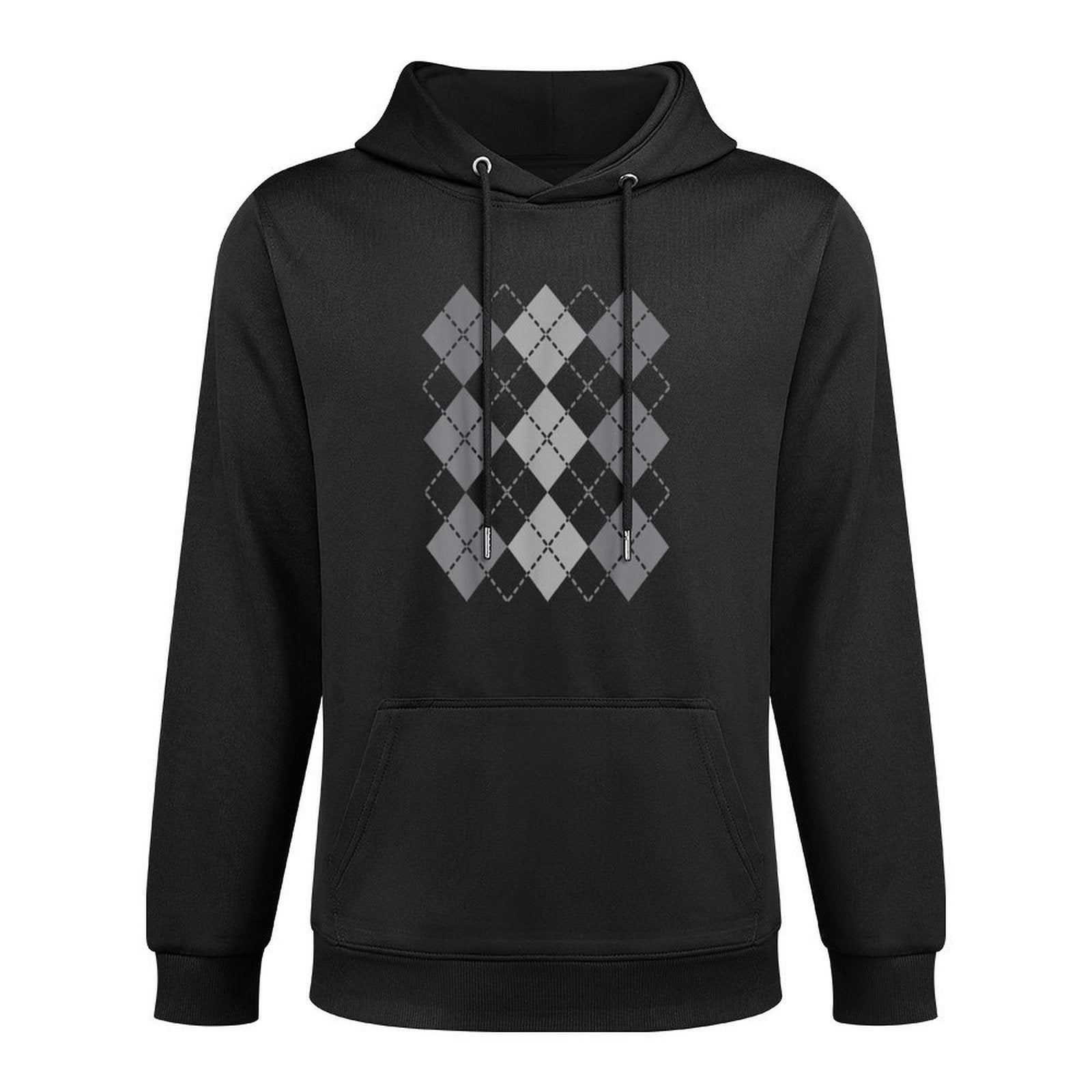 Preppy Plaid Argyle Stylish  Fun Faux Sweater Design Pilling-Resistant Hoodie