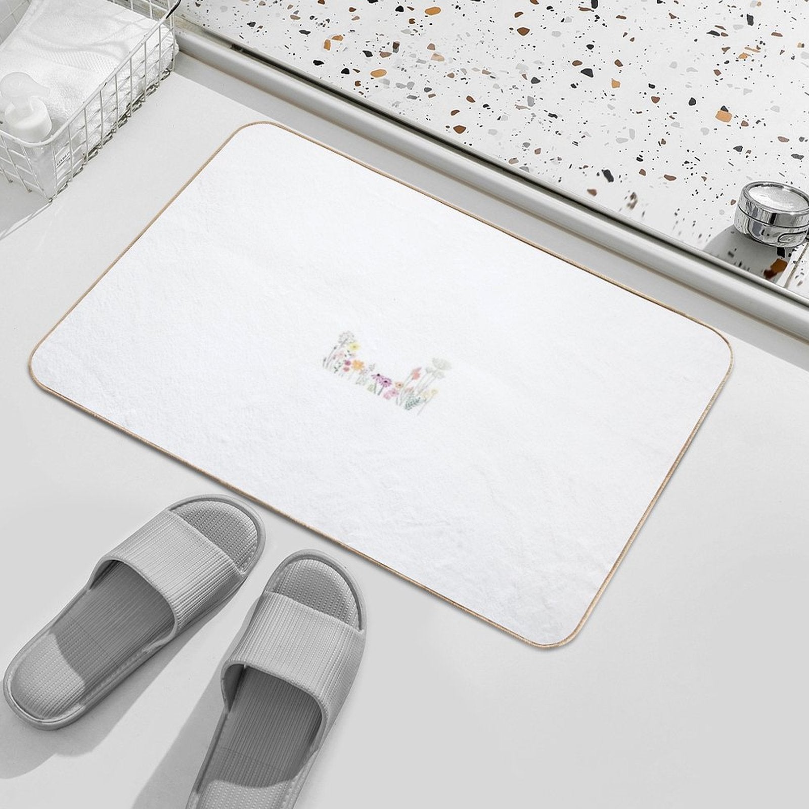 Wildflowers  Stain-Proof Bath Mat