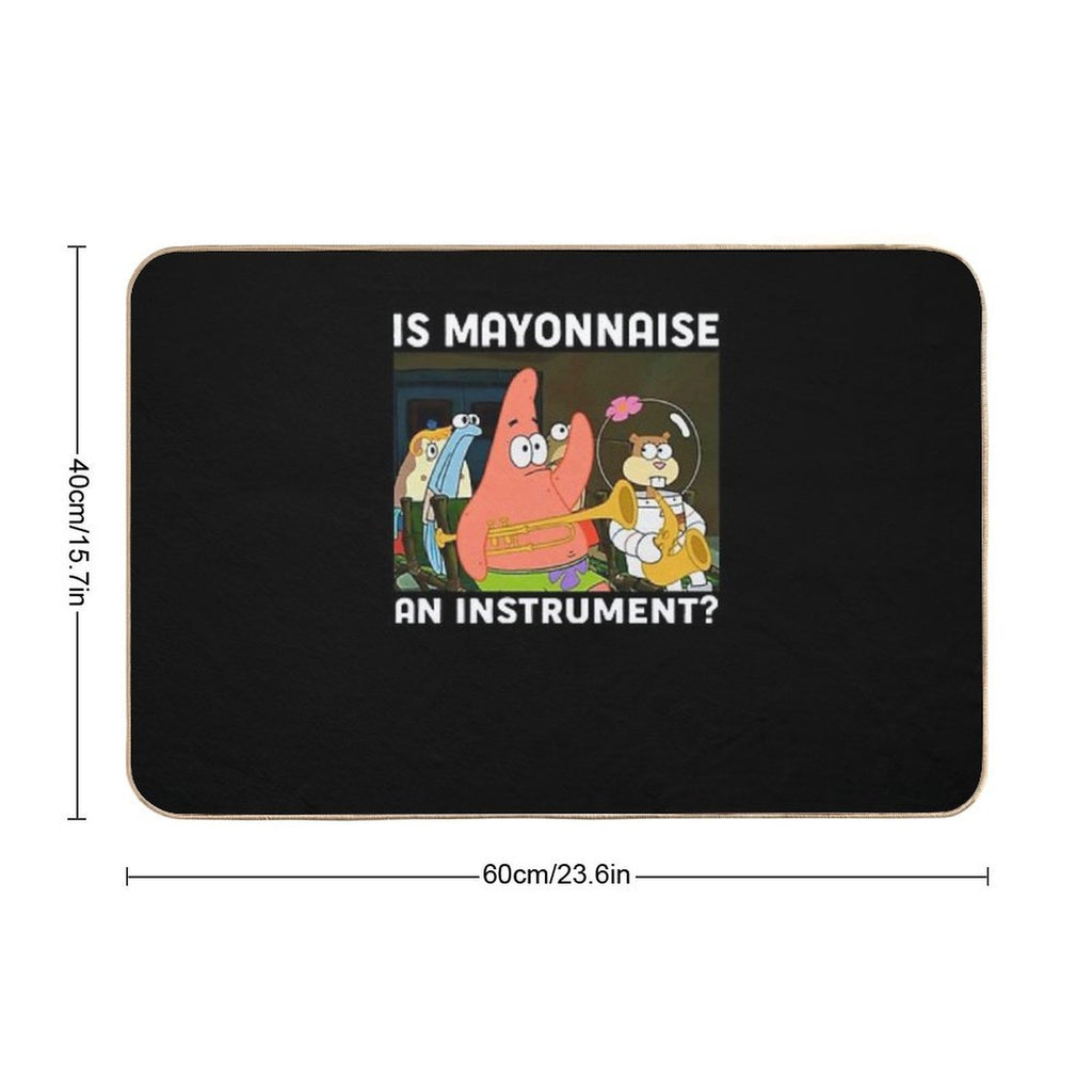 Is Mayonnaise An Instrument Funny Shirt Patrick Durable Bath Mat