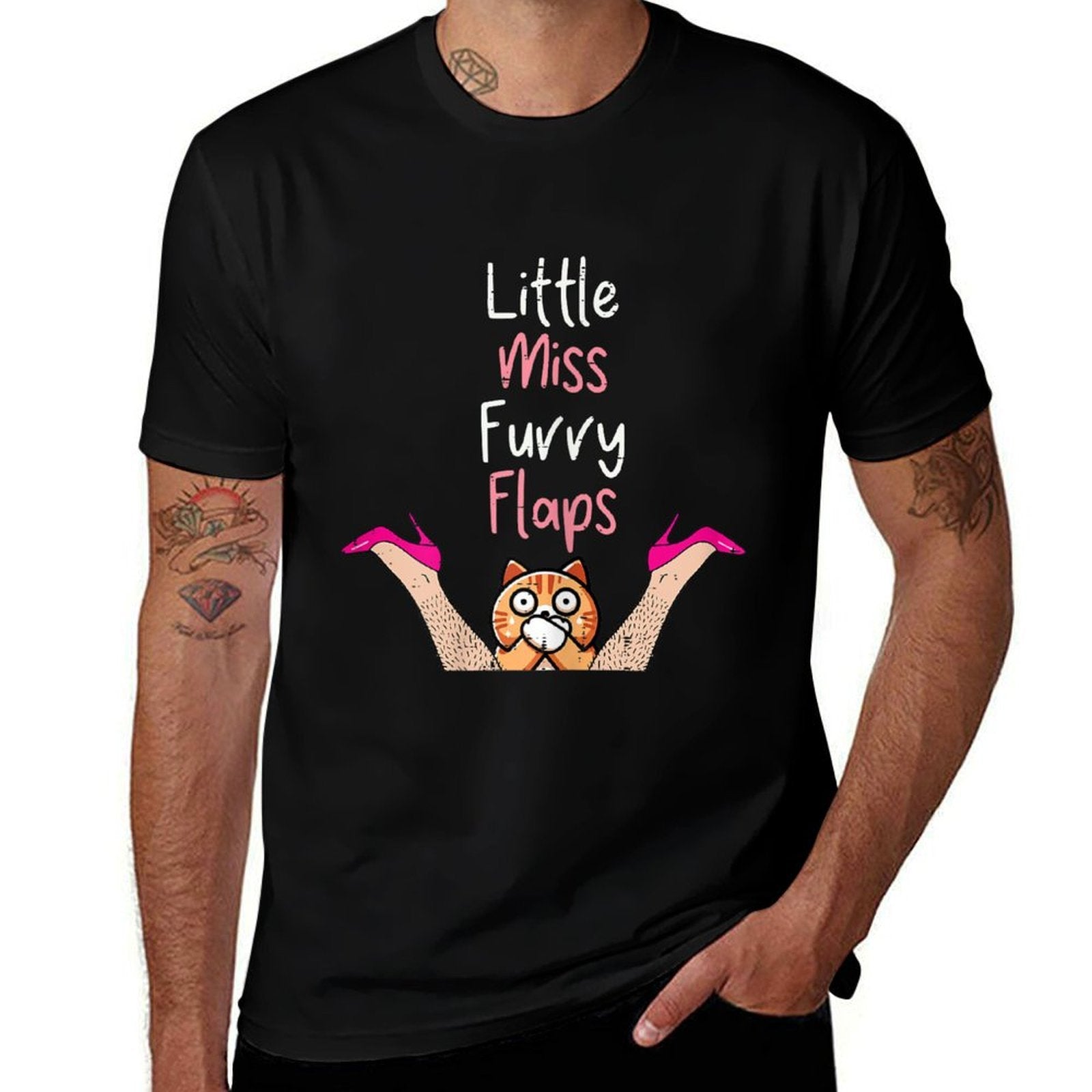 Inappropriate Little Ms Furry Cat Adult Humor Meme Women  Stretchy T-Shirt