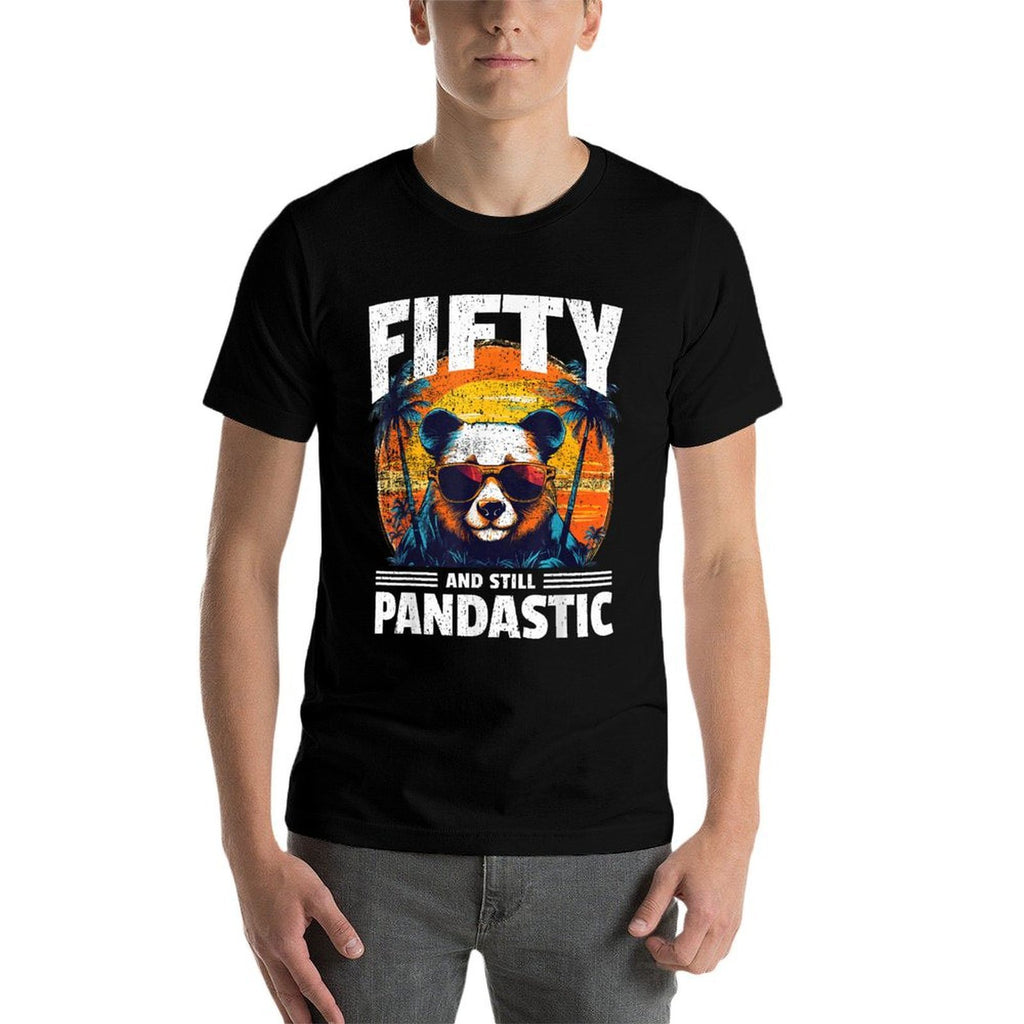 50th Birthday Panda Age 50 Years  Summer-ready Fabric T-Shirt