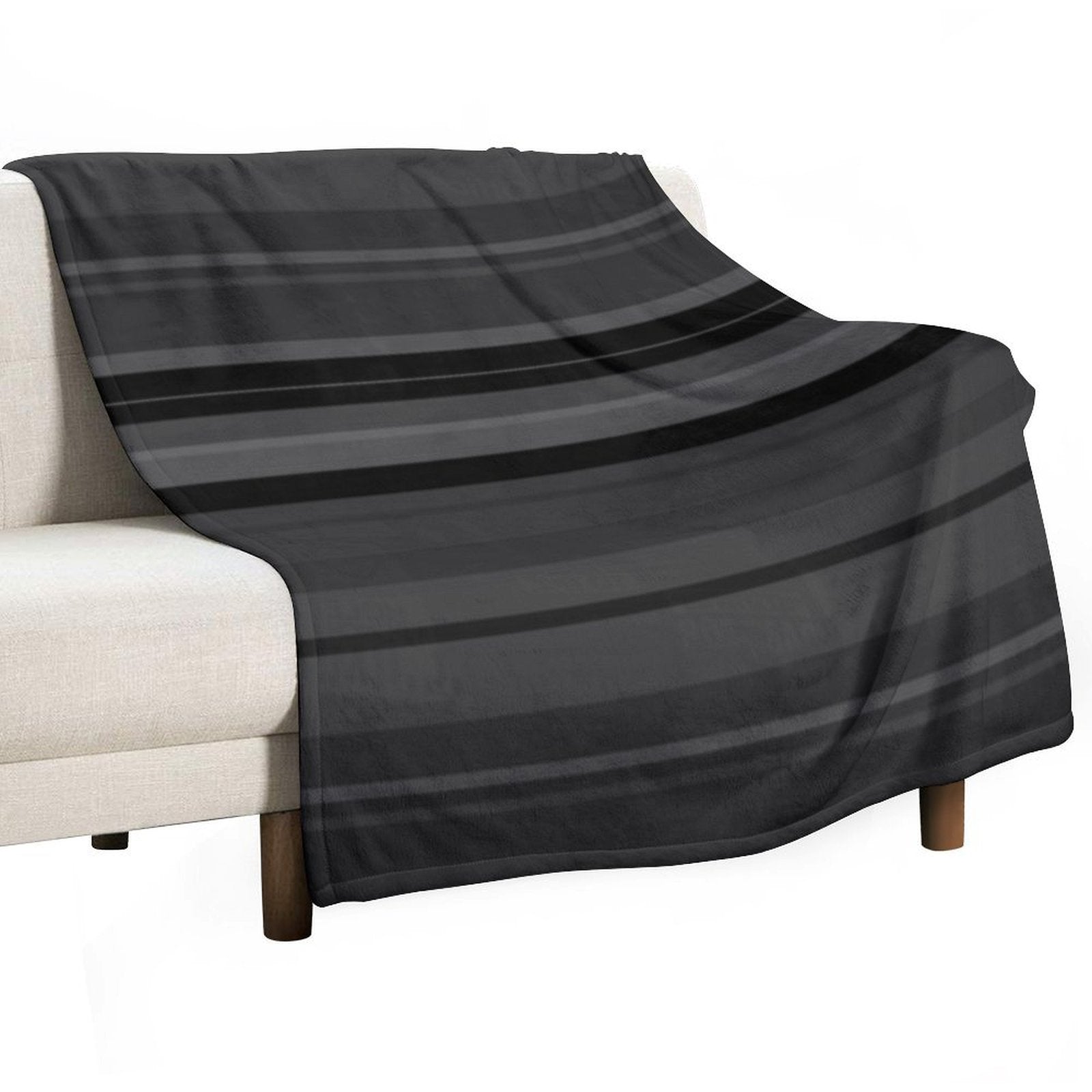 Horizontal Variations on Shades of Grey Lightweight Throw Blanket