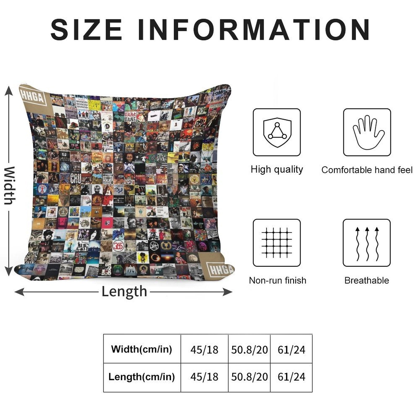 Greatest Hip Hop Albums 1986 - 2018 Soft Fade-Resistant Throw Pillow