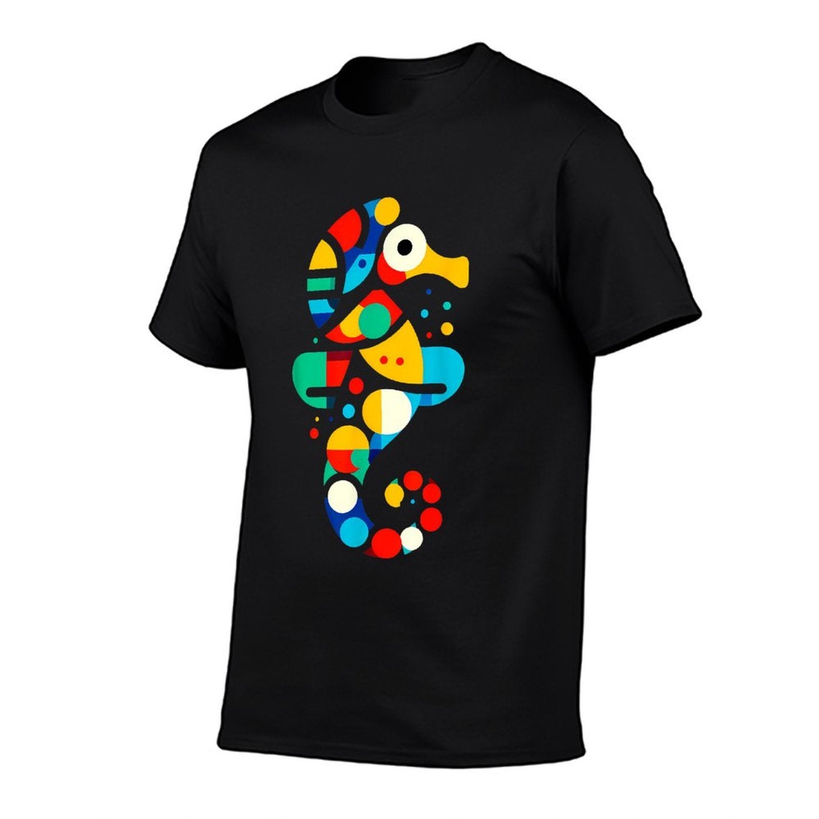 Modern Geometric Minimalism Illustration Seahorse Art  Breathable T-Shirt