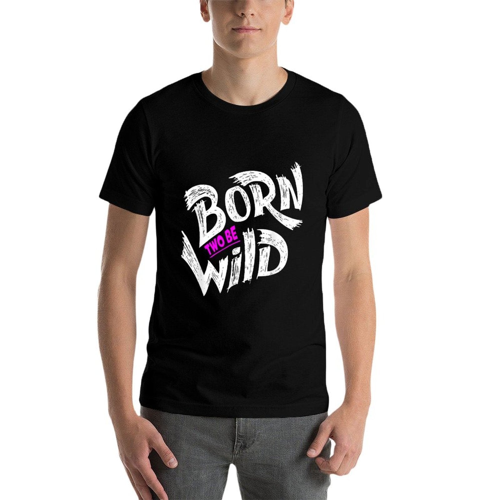 Born Two Be Wild 2 Year Old 2nd Birthday Toddler Boy Girl  Wrinkle-resistant T-Shirt