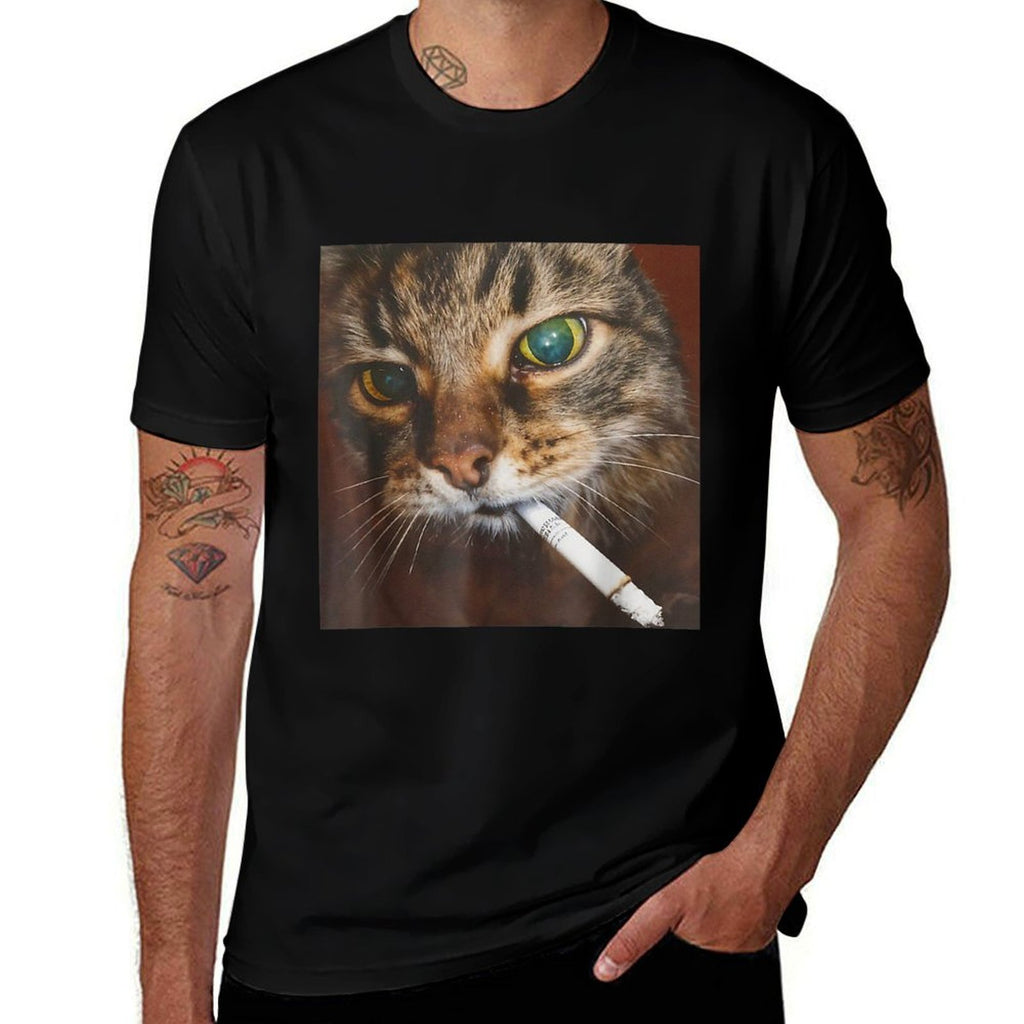 Funny Smoking Cat Meme  Stretchy T-Shirt