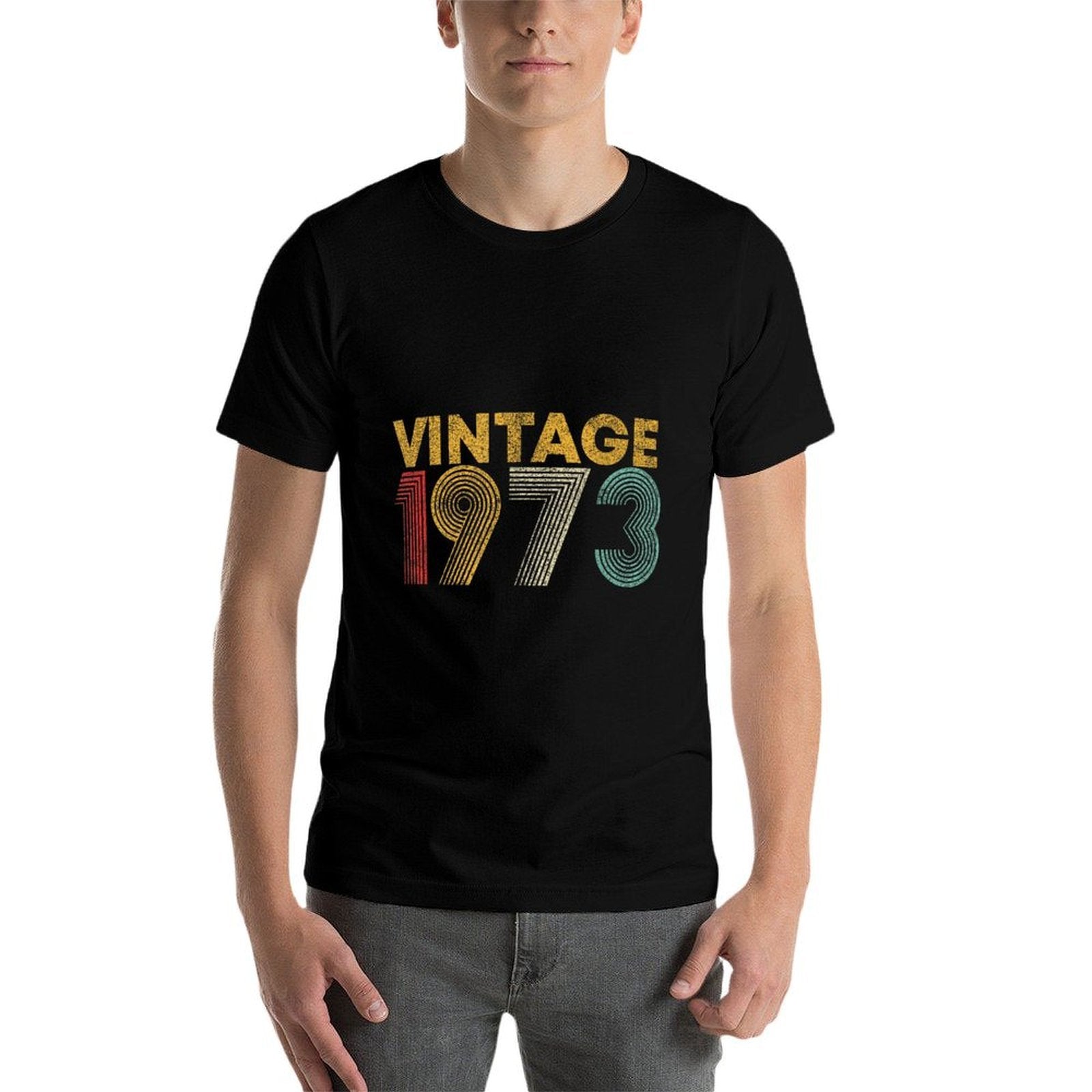Vintage 1973 52nd Birthday Gift Men Women 52 Years Old  Summer-ready Fabric T-Shirt