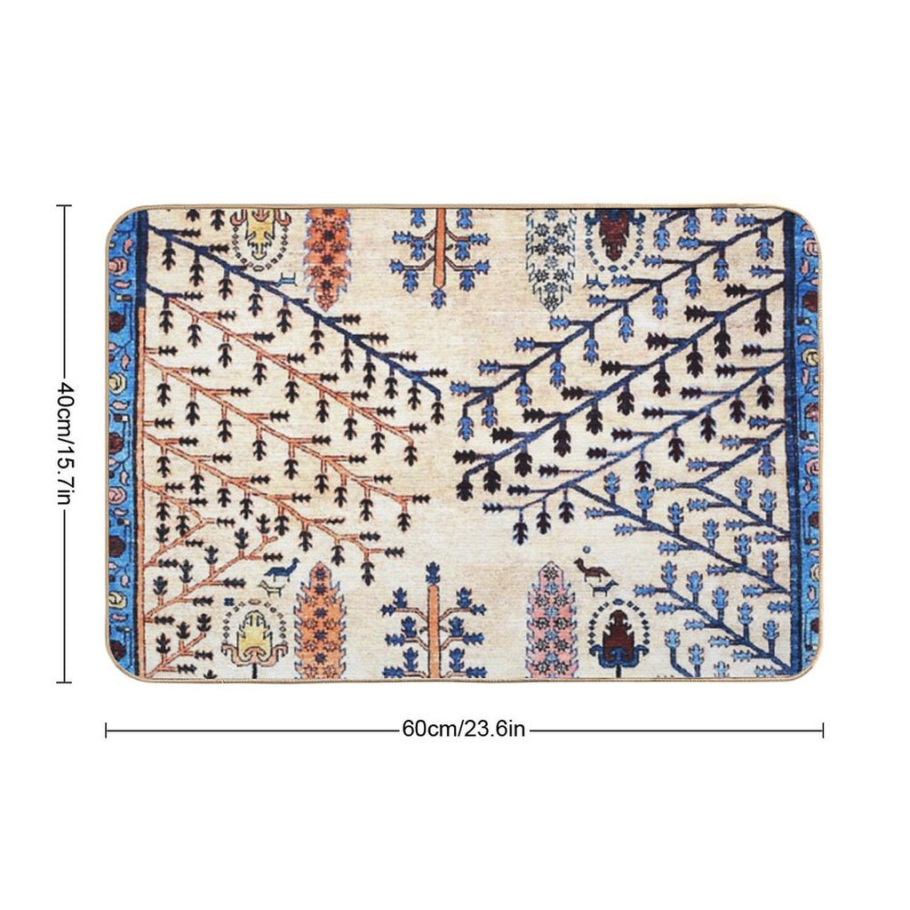 Floral Garden Persian Rug Print  Versatile Bath Mat