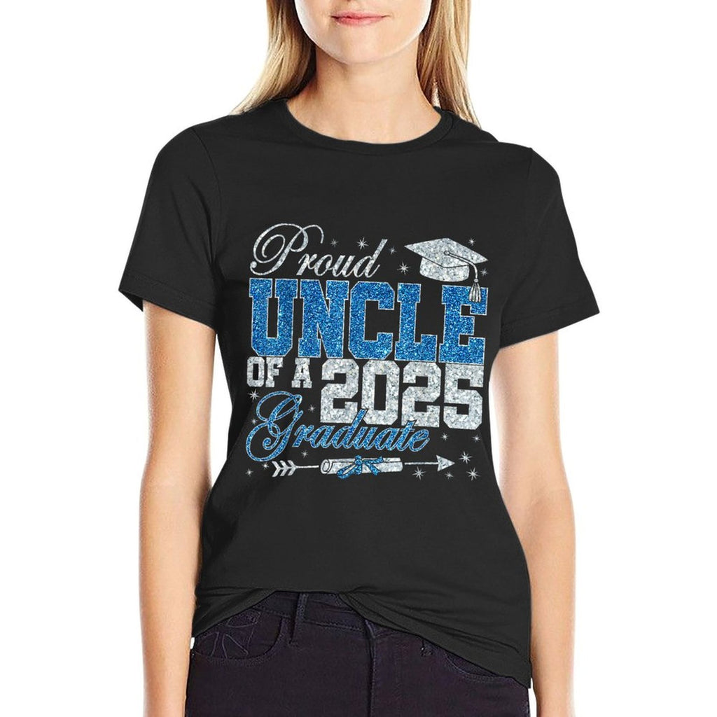 Funny Proud Uncle Of A 2025 Graduate Family Graduation  Versatile T-Shirt