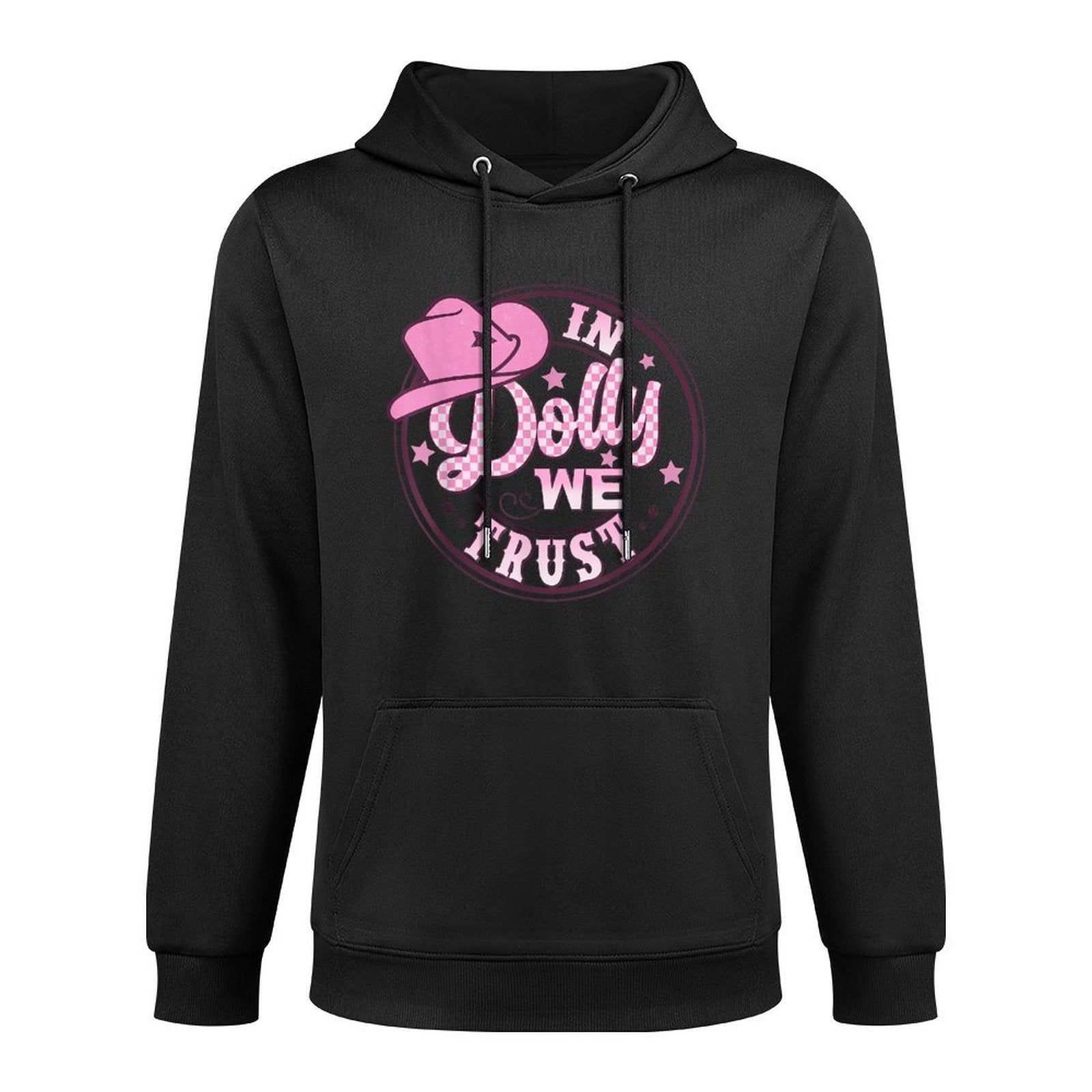 In Dolly We Trust Funny Pink Hat For Girls Versatile Streetwear Hoodie