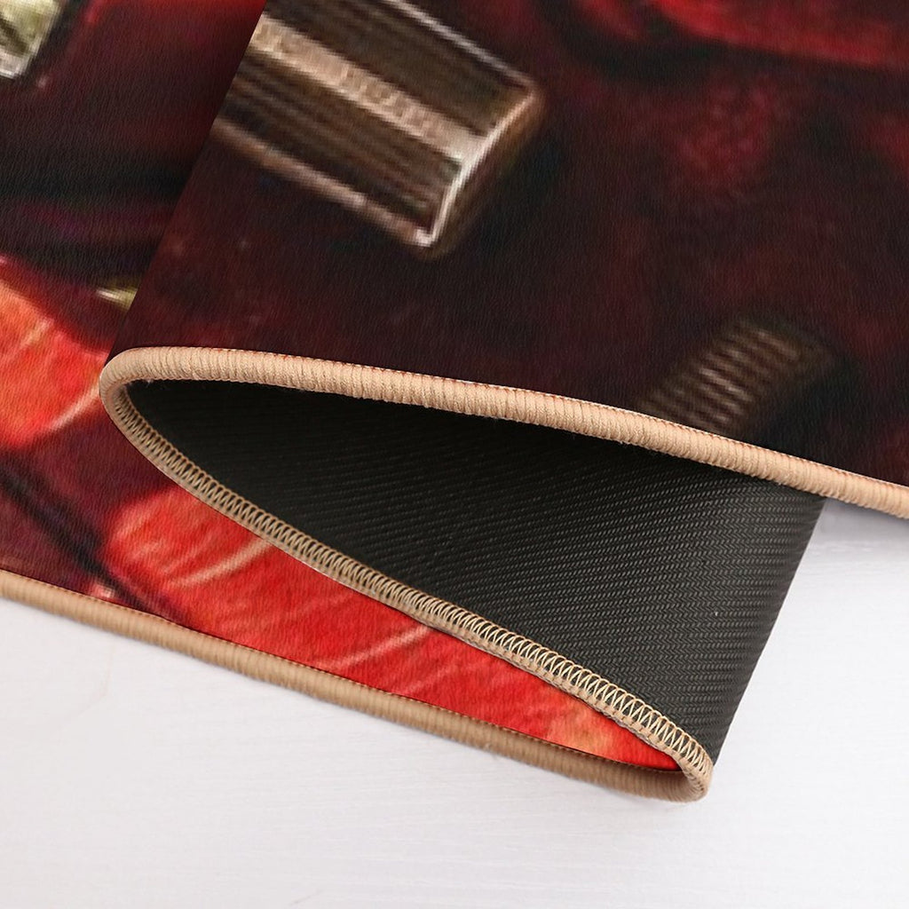 Classic Cadillac Interior. Red.  Versatile Bath Mat