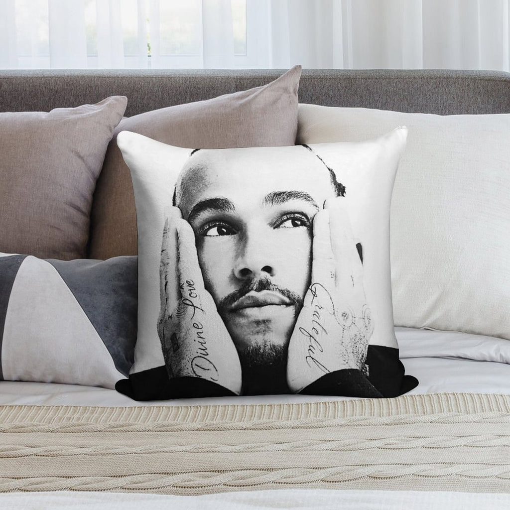 F1 Lewis Hamilton 44 Soft Fade-Resistant Throw Pillow