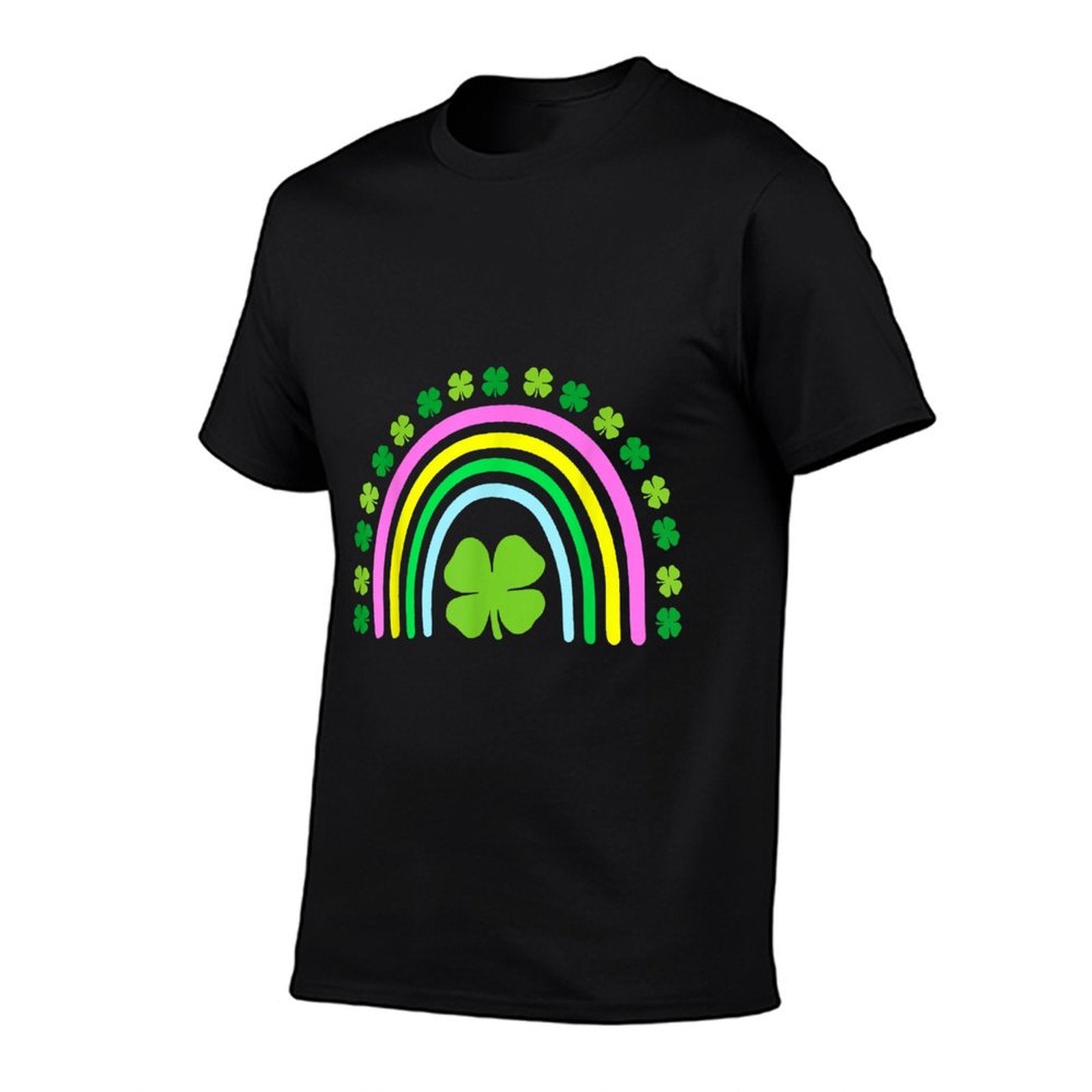 Green Four Leaf Clover Rainbow St Patricks Day  Versatile T-Shirt