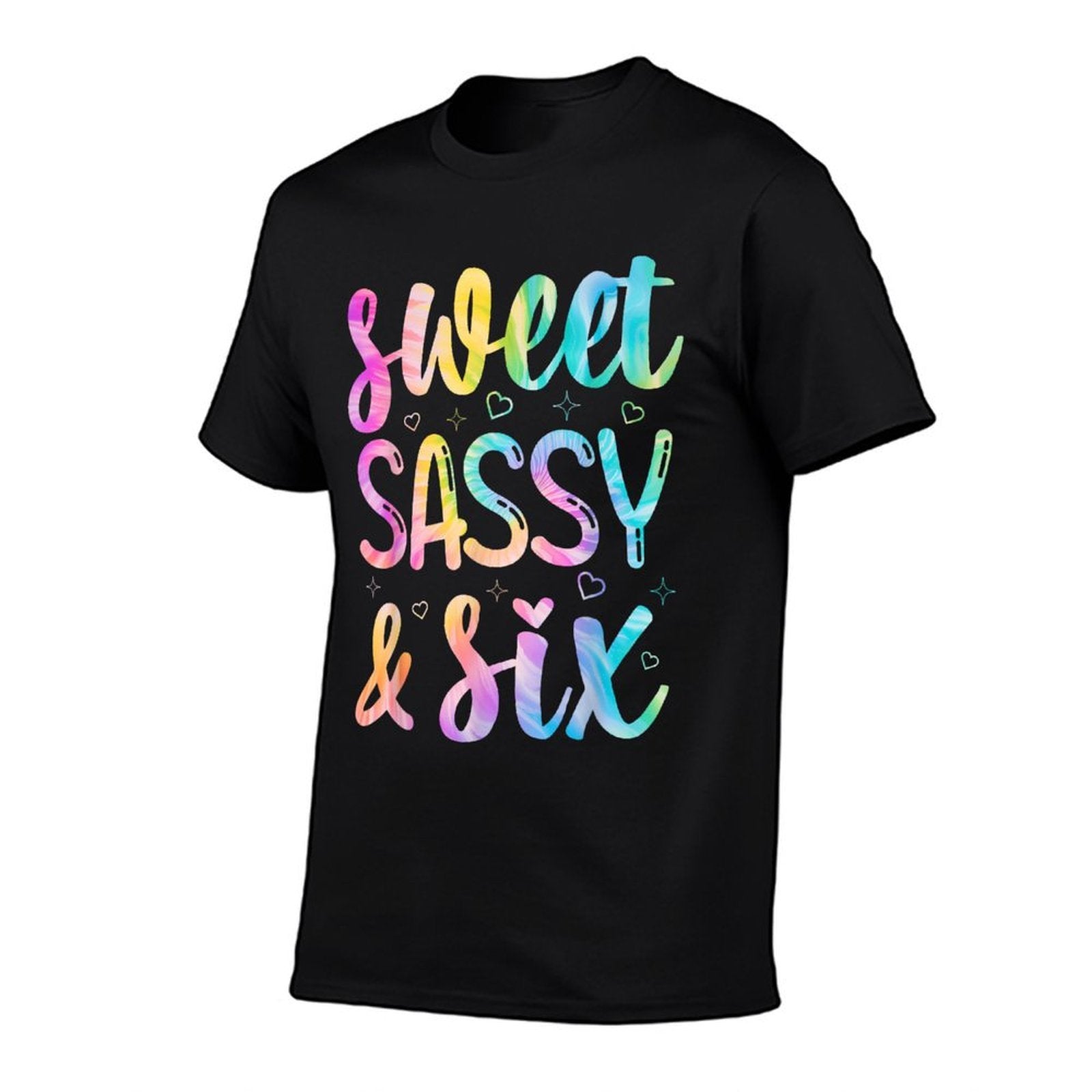 Kids 6th Birthday Girl Sweet Sassy And Six 6 Years Old Girls  Rolled Sleeves T-Shirt