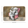 Poodle Cute Pet Dog Dogs Pets Puppy Art Caniche  High-Traffic Bath Mat