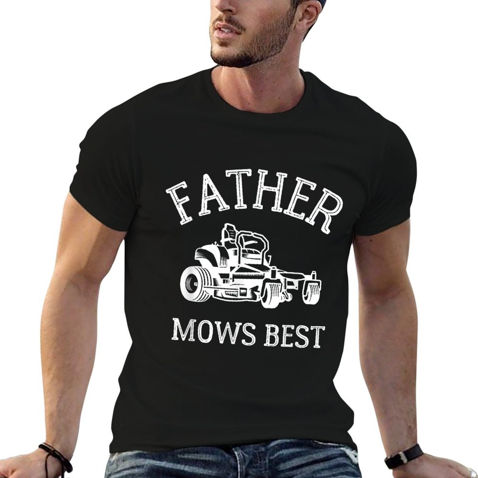 Father Mows Best Funny Riding Mower  Breathable T-Shirt
