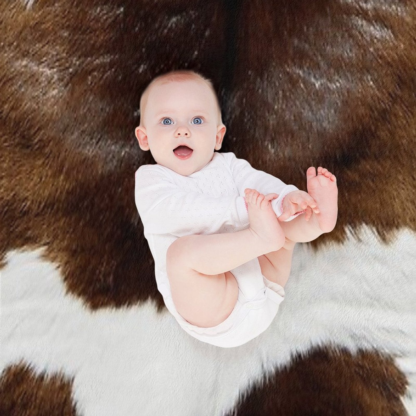 Minimalistic Cattle Cow Anti-pilling Throw Blanket