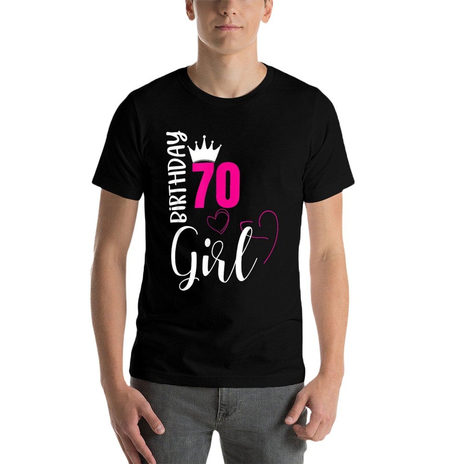 70 Birthday Girl Happy 70th Birthday  Trendy Pattern T-Shirt