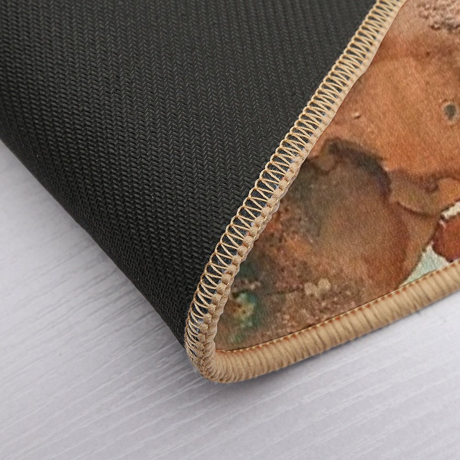 Autumn Turning - Copper And Mint Abstract  Pet-Safe Bath Mat