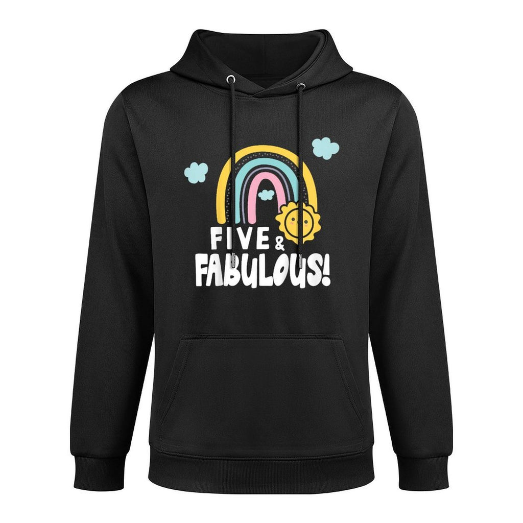 Kids Rainbows & Sunshine Five Year Old 5th Birthday Party All-Day Comfort Hoodie