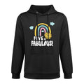 Kids Rainbows & Sunshine Five Year Old 5th Birthday Party All-Day Comfort Hoodie