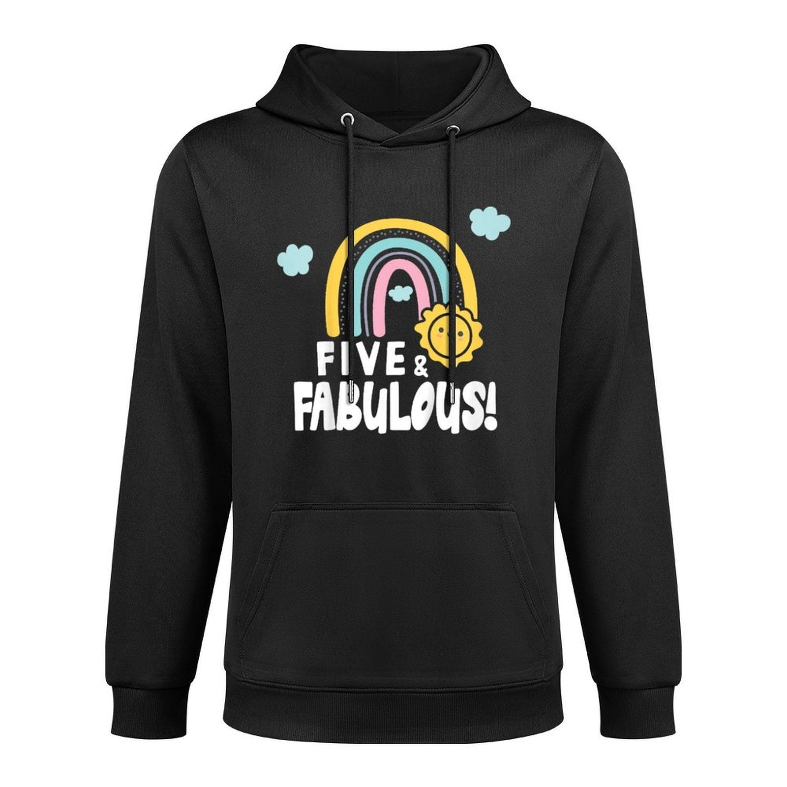 Kids Rainbows & Sunshine Five Year Old 5th Birthday Party All-Day Comfort Hoodie