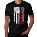 Trump 2024 Back The Blue Thin Blue Line American Flag  Heathered Texture T-Shirt