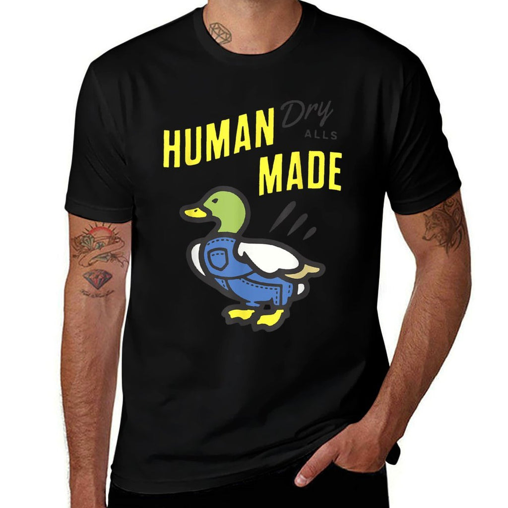 Duck Human Dry Alls Made  Tagless Design T-Shirt