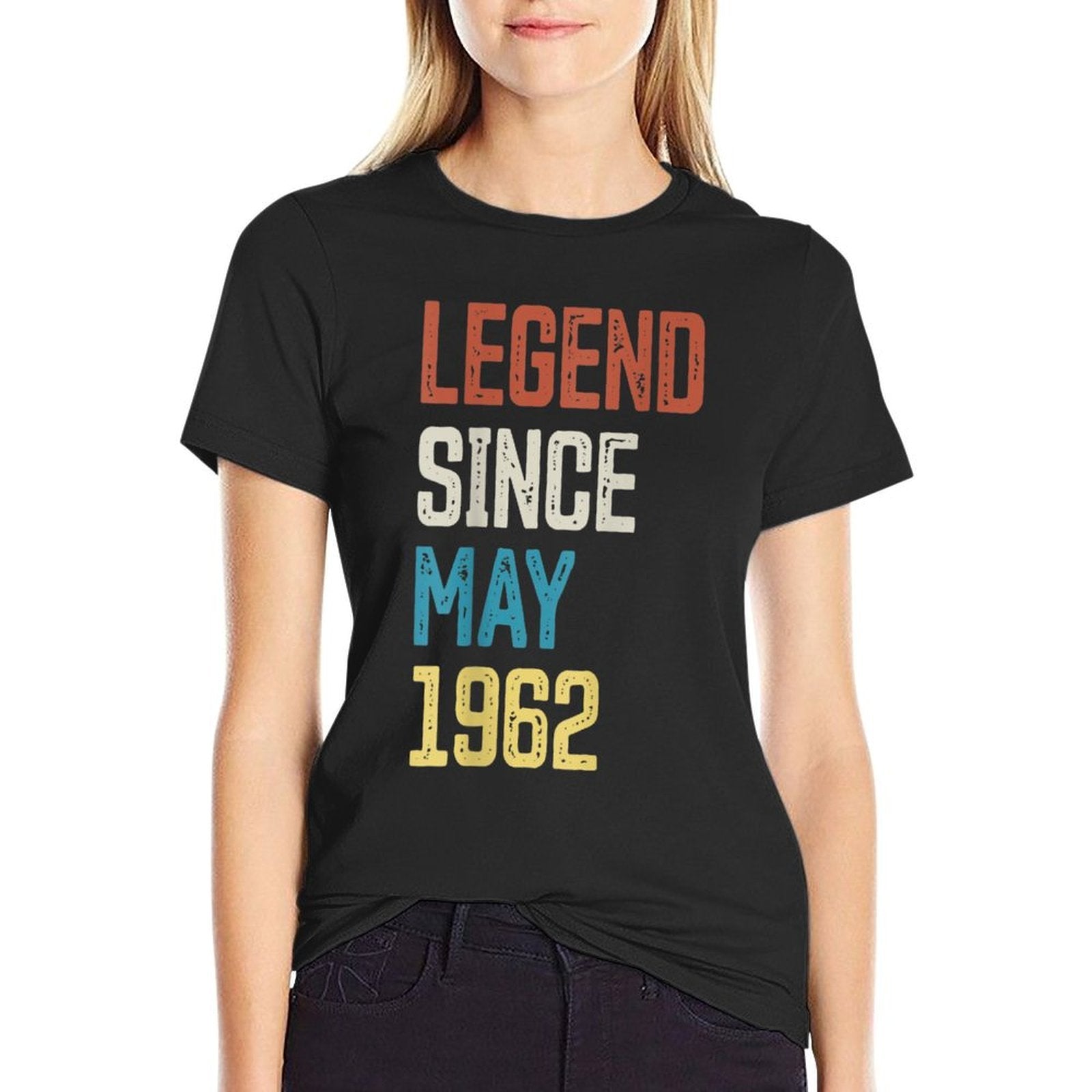 60th Birthday Vintage Born in May 1962 Birthday  Polyester Blend T-Shirt