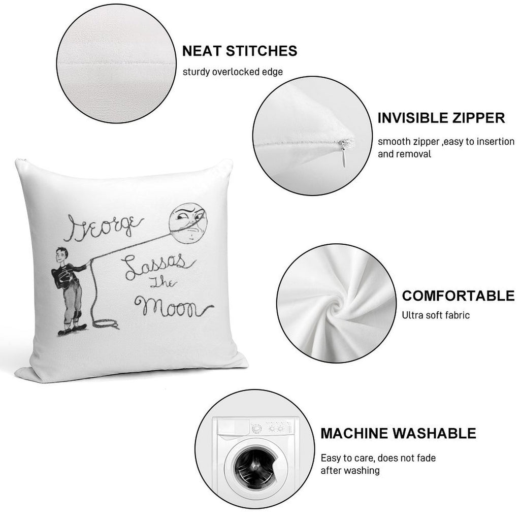 Moon Capture Soft Durable Construction Throw Pillow