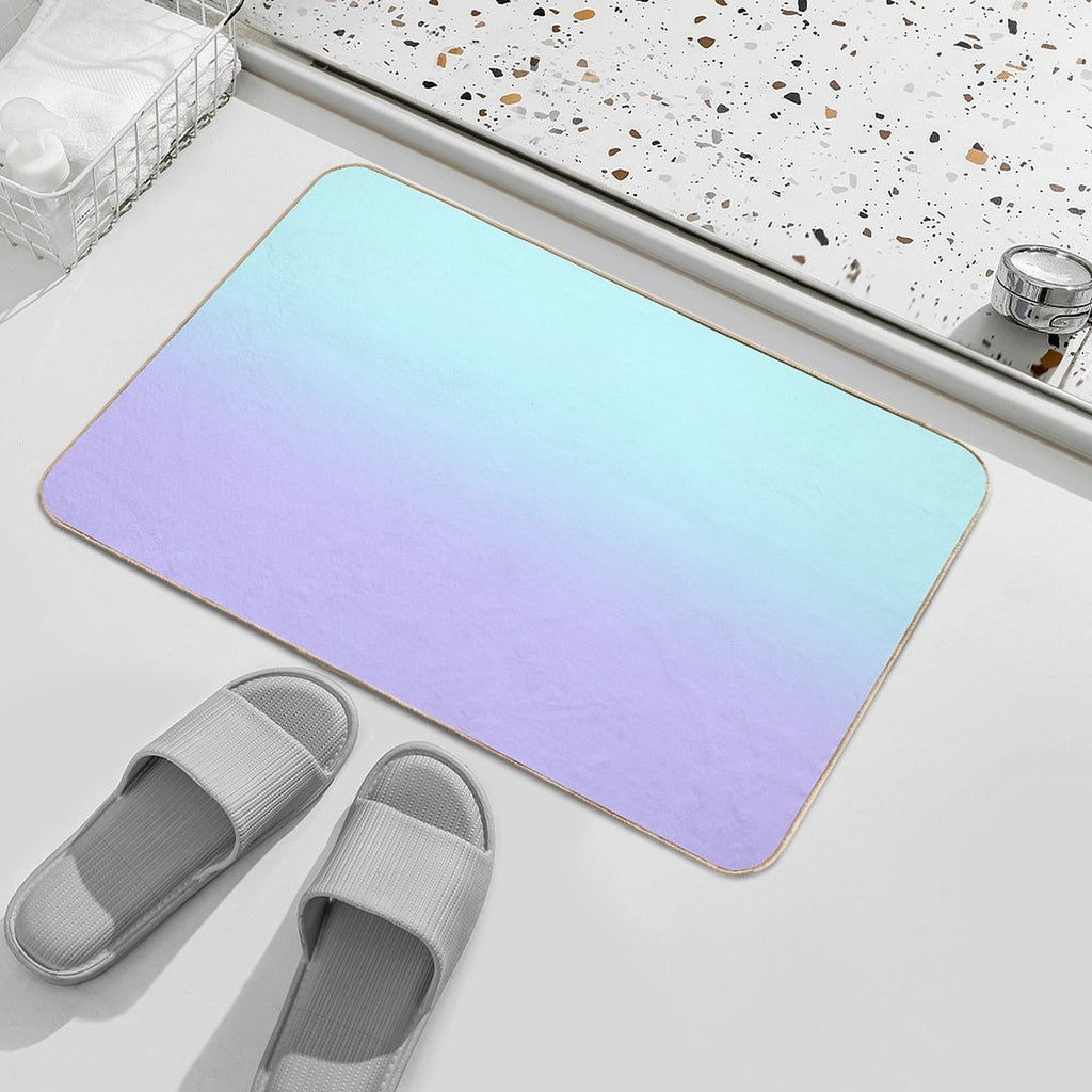 Aqua Lavender Gradient  Anti-Trip Bath Mat