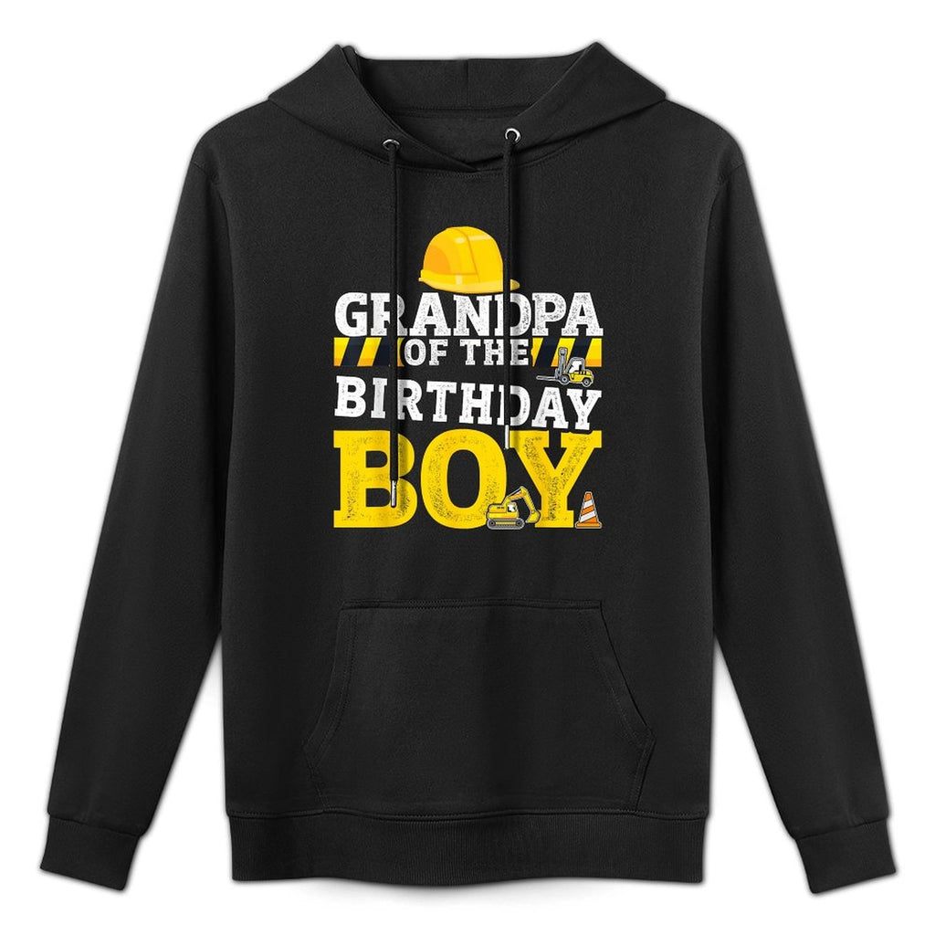 Grandpa of Birthday Boy Matching Family Construction Party Versatile Streetwear Hoodie