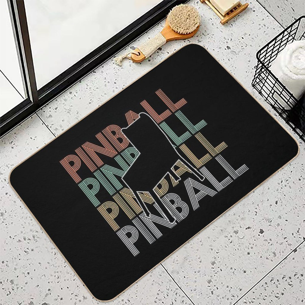 Pinball Pinball Machine Vintage  Fade-Resistant Bath Mat