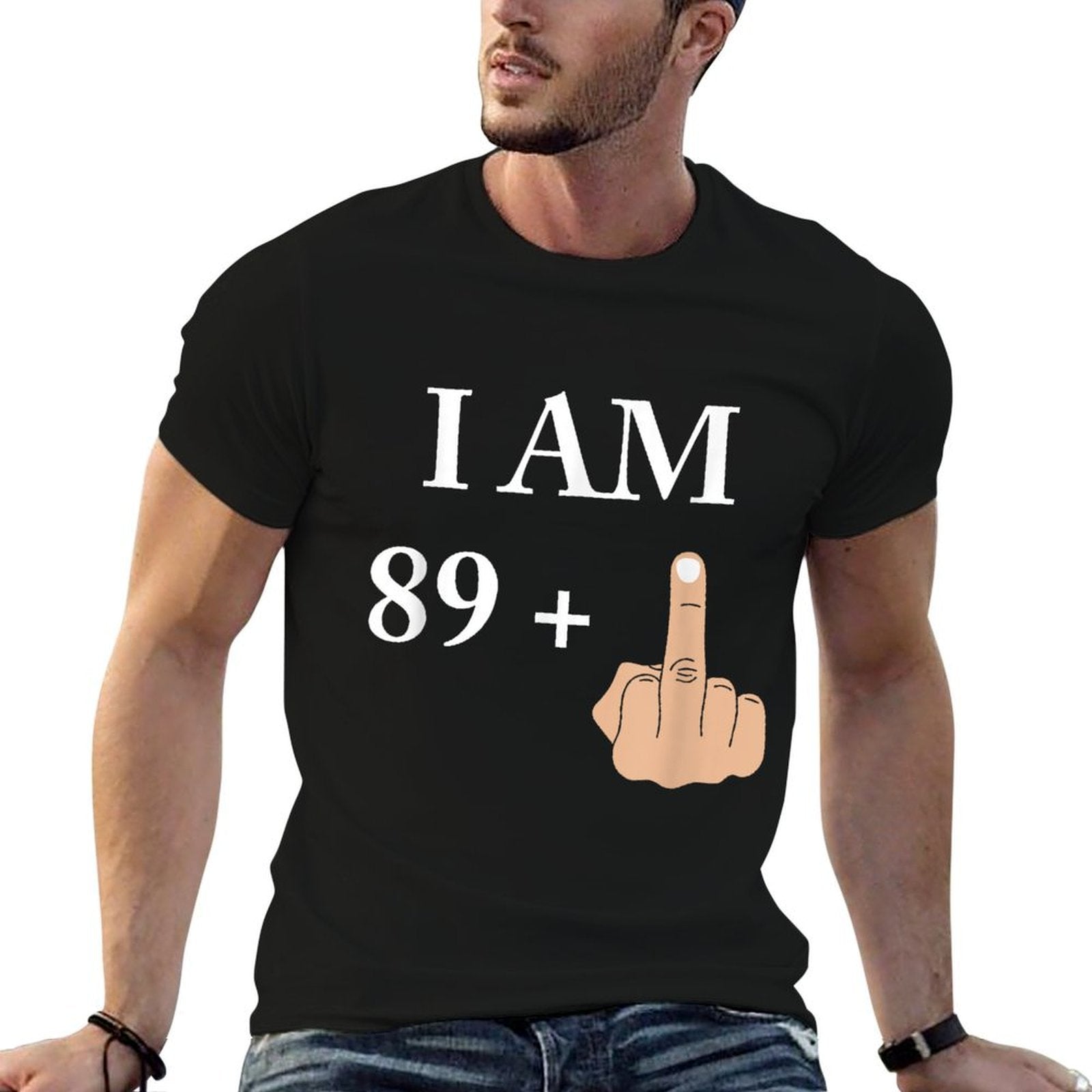I Am 89 Plus 1 Funny 90th Birthday 1930 1931  Slim-fit Cut T-Shirt