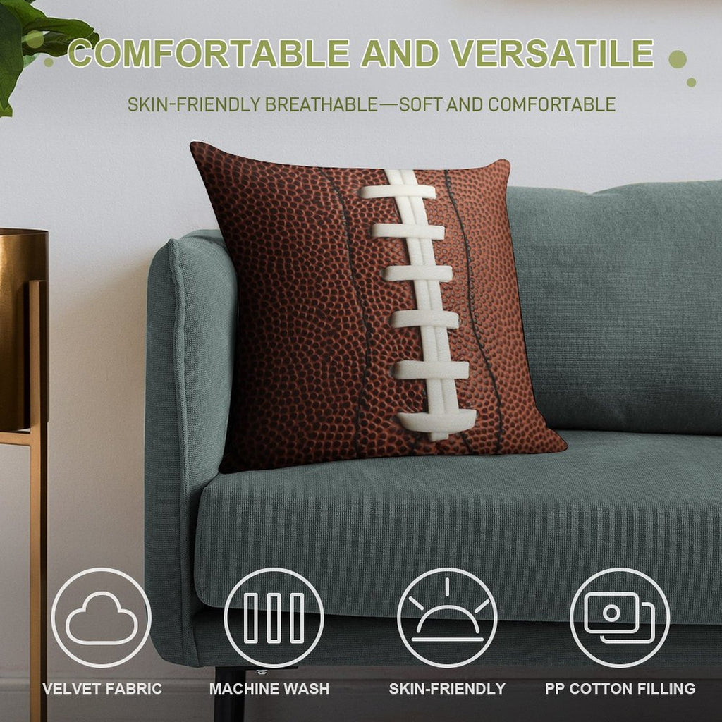 Football Soft Ultra-Soft Texture Throw Pillow