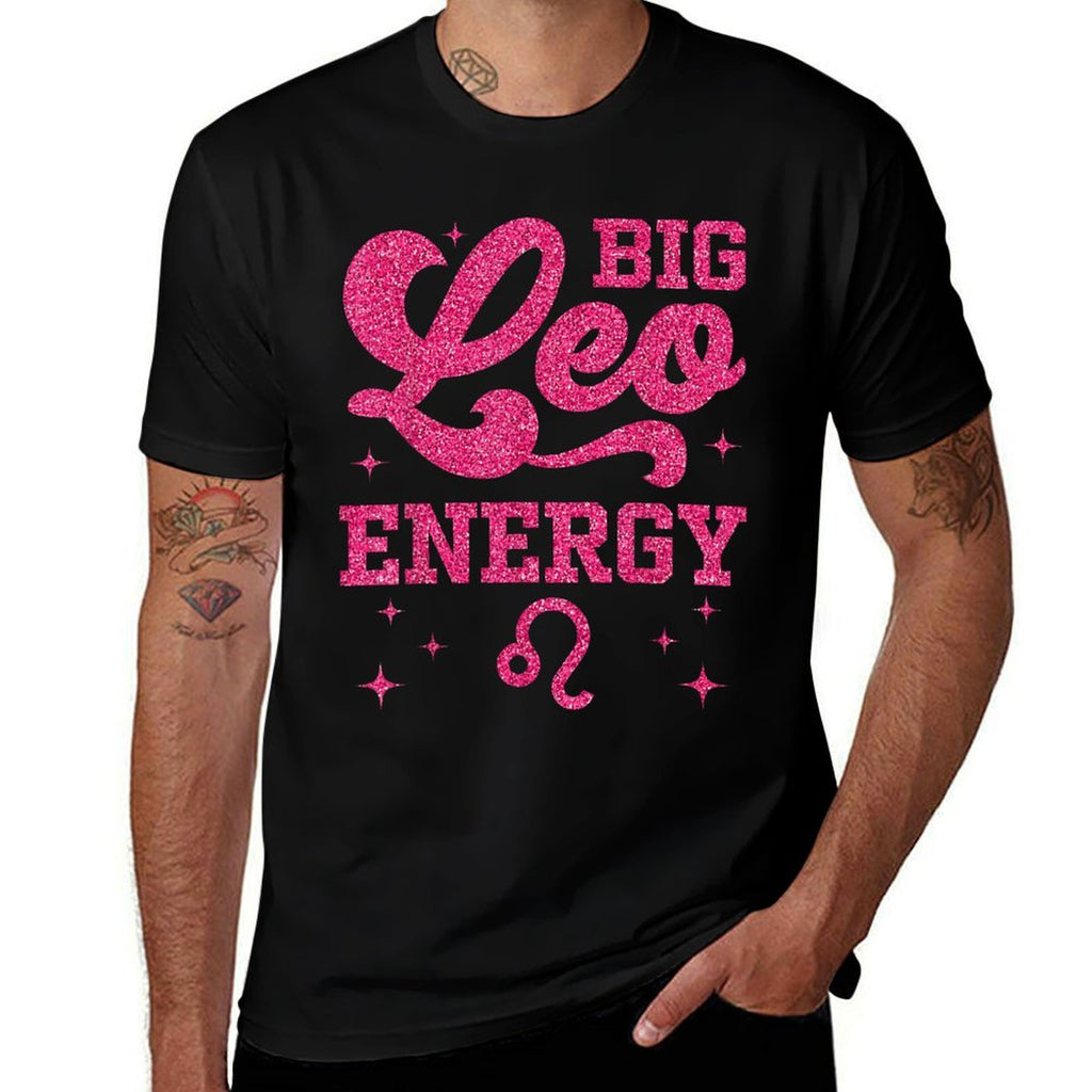 Big Leo Energy Women Girls Zodiac Sign Birthday Queen  Summer-ready Fabric T-Shirt