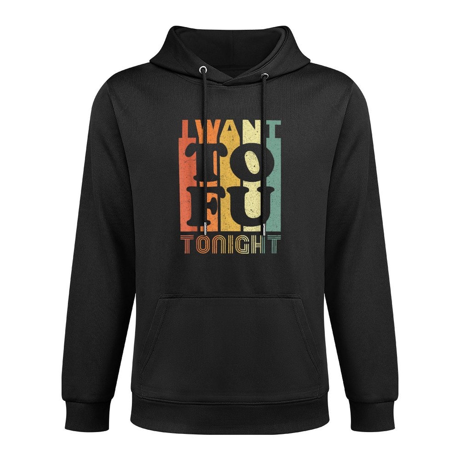 I Want Tofu Tonight Retro Funny Vegan Vegetarian Moisture-Wicking Hoodie
