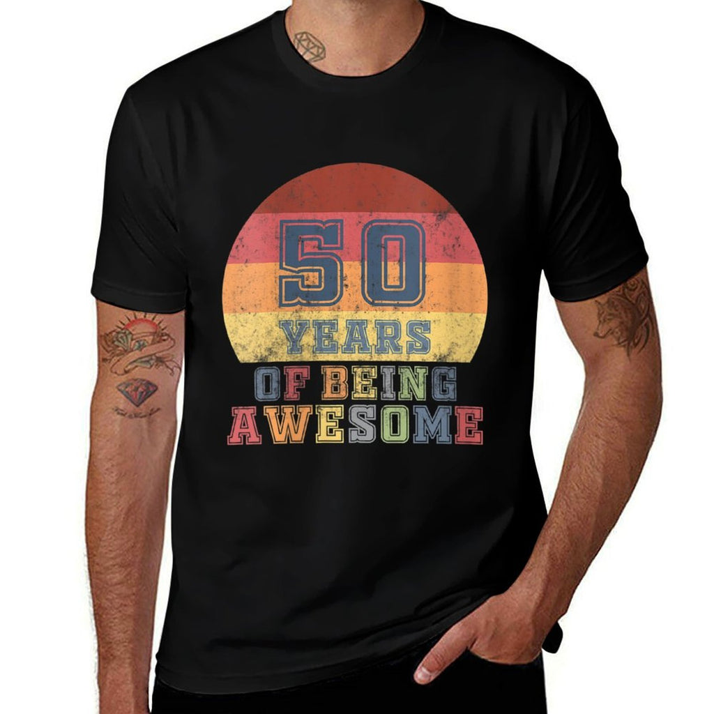 Womens 50th Birthday Women Mom Gift for 50 Year Old Dad Men  Vintage-inspired T-Shirt
