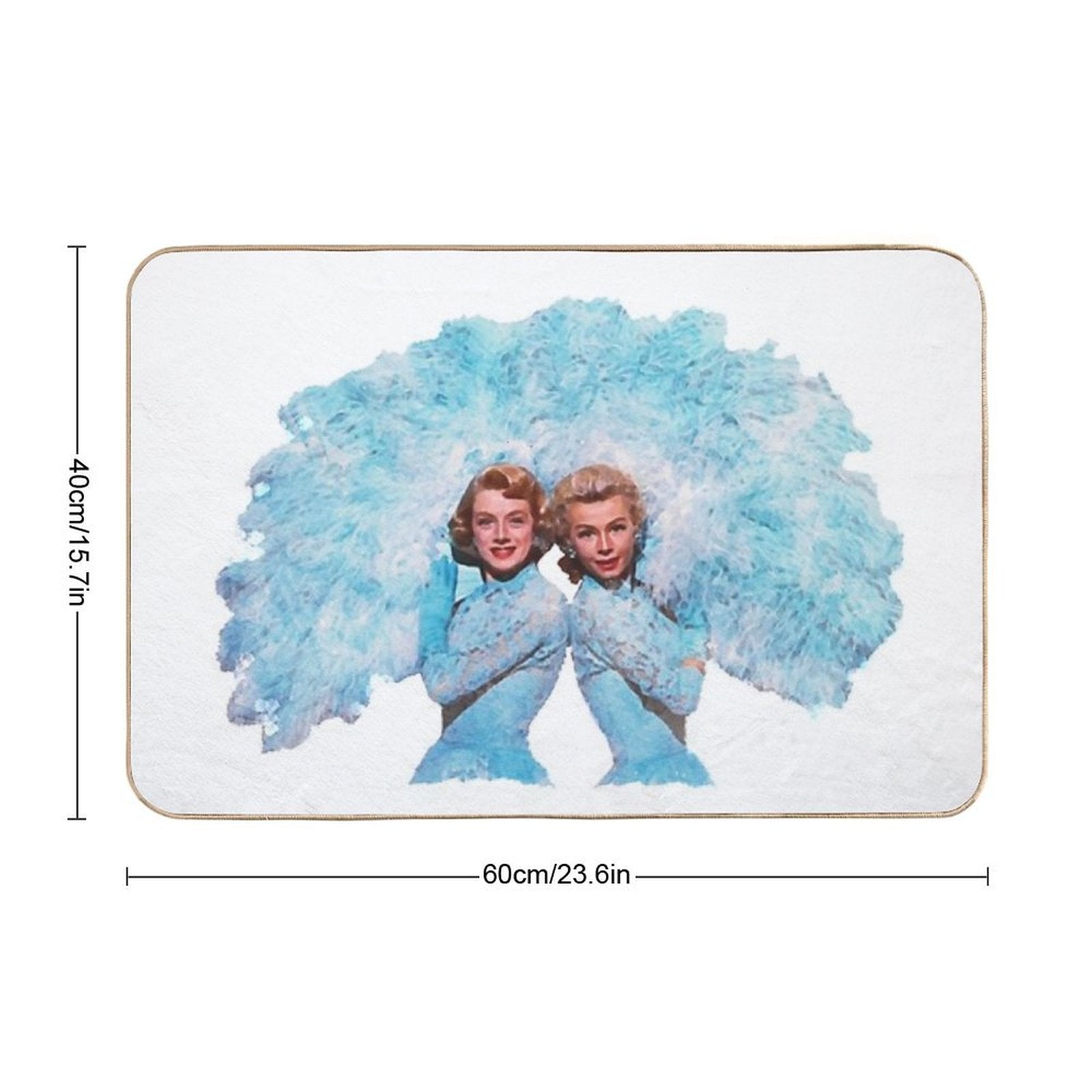 Sisters - Watercolor  Stain-Proof Bath Mat