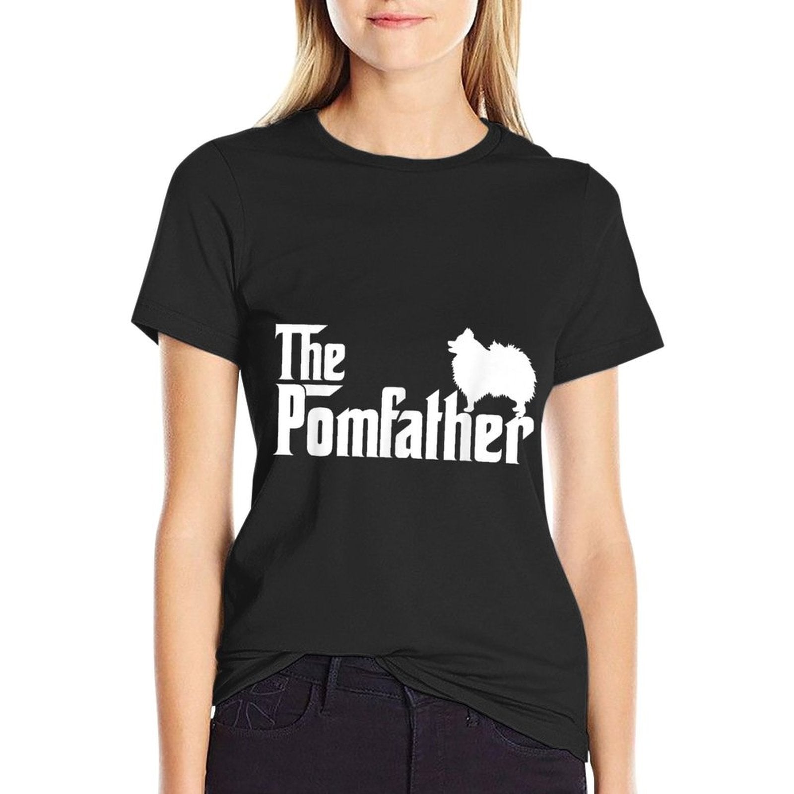 Mens Funny Pomeranian Father Dad The Pom Father Dog Lover  Lightweight T-Shirt