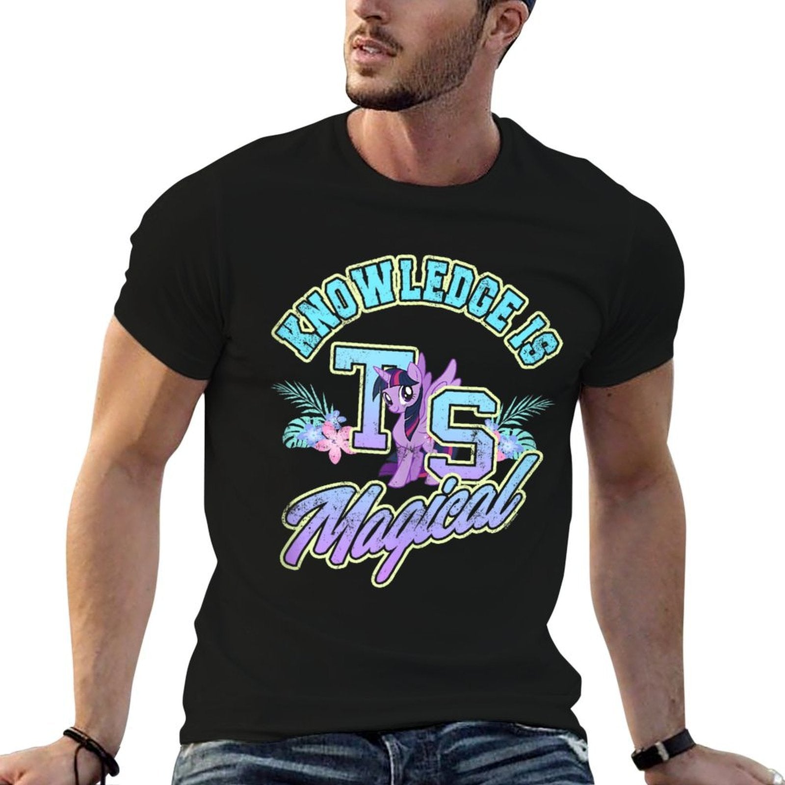 My Little Pony Twilight Sparkle Knowledge Is Magical  Rolled Sleeves T-Shirt