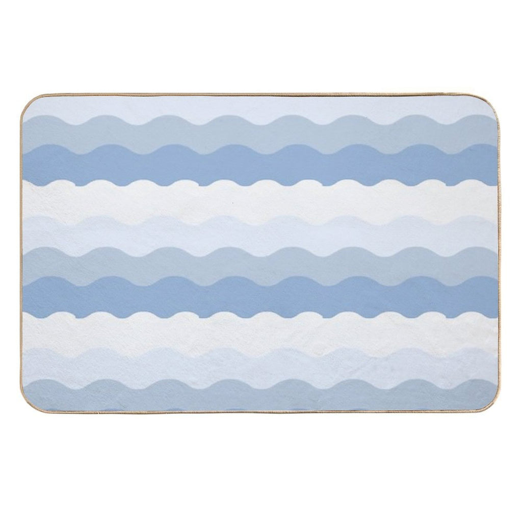Ocean Waves Pattern  Non-Slip Bath Mat