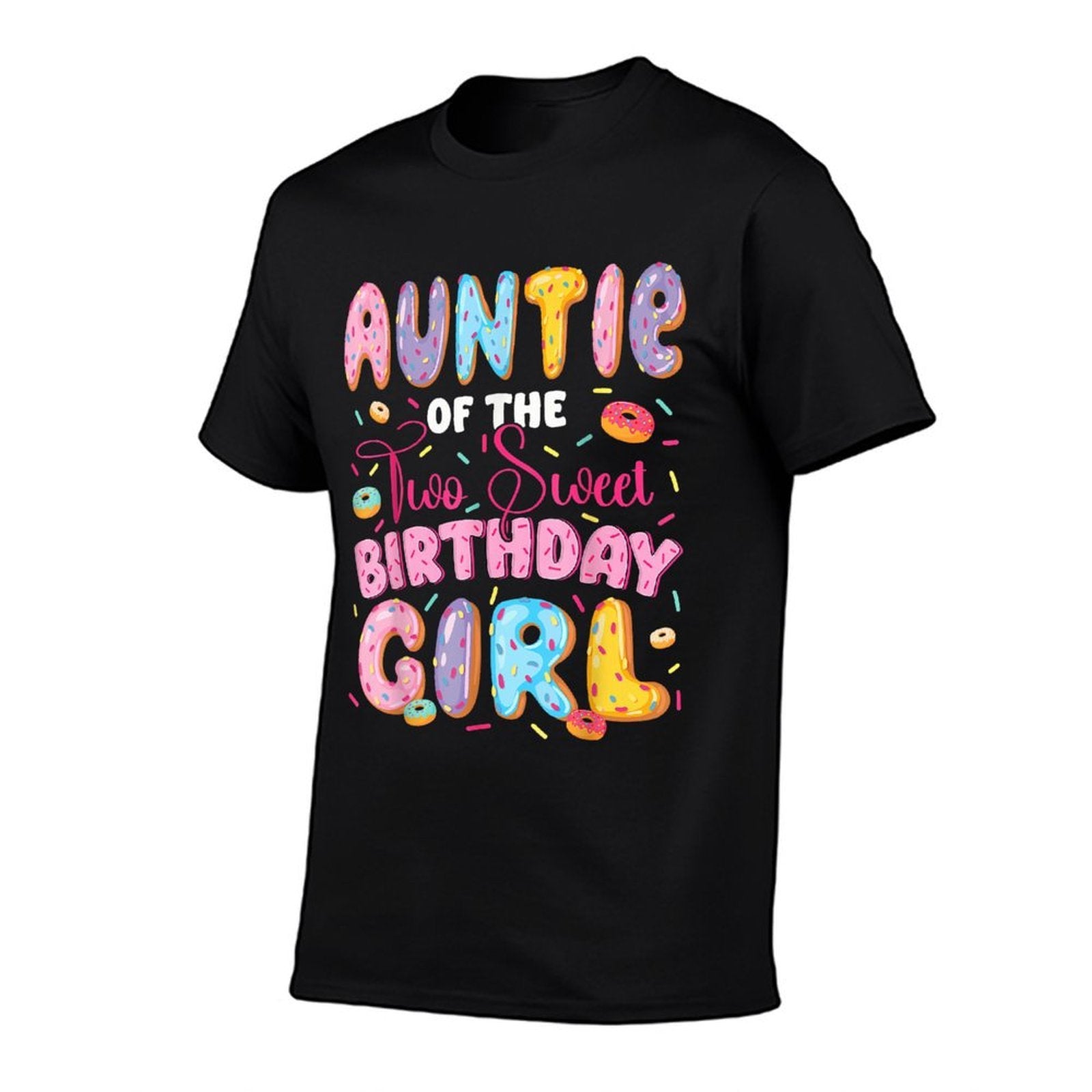 Auntie Of The Two Sweet Birthday Girl Donut 2Nd Birthday  Trendy Pattern T-Shirt
