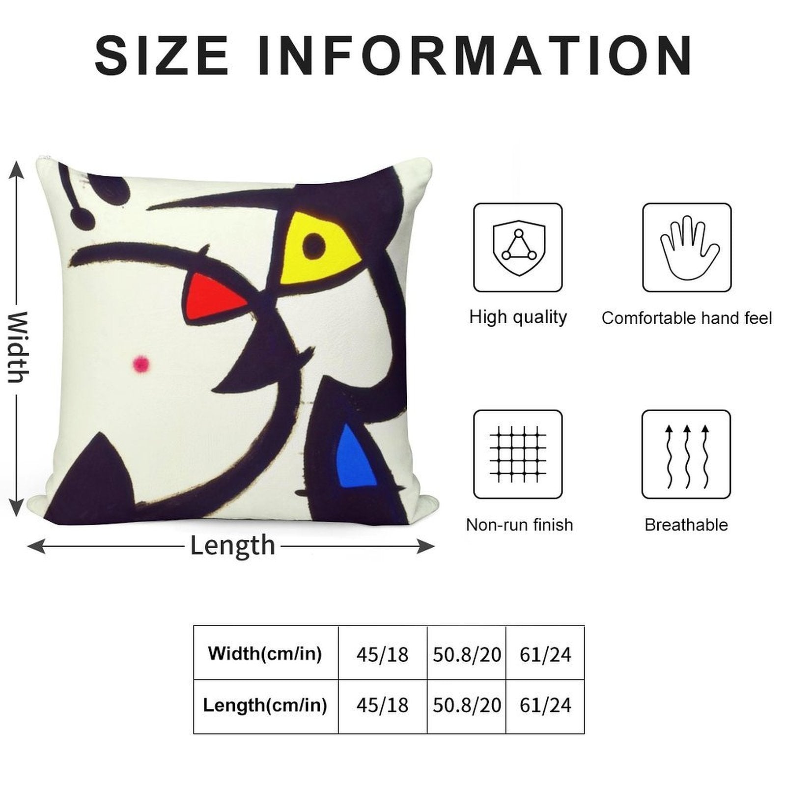 Joan Miro Soft Gift Ready Throw Pillow